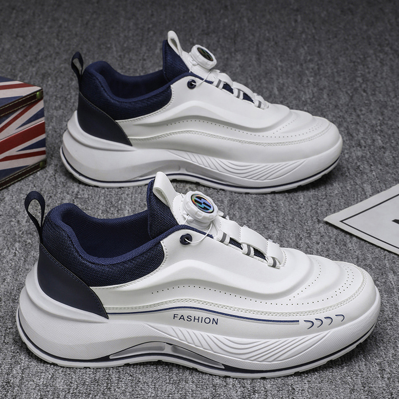 Spring men's shoes: New breathable white sneakers for men, trendy and versatile thick-soled sports shoes, casual running dad shoes for men Application Scenario