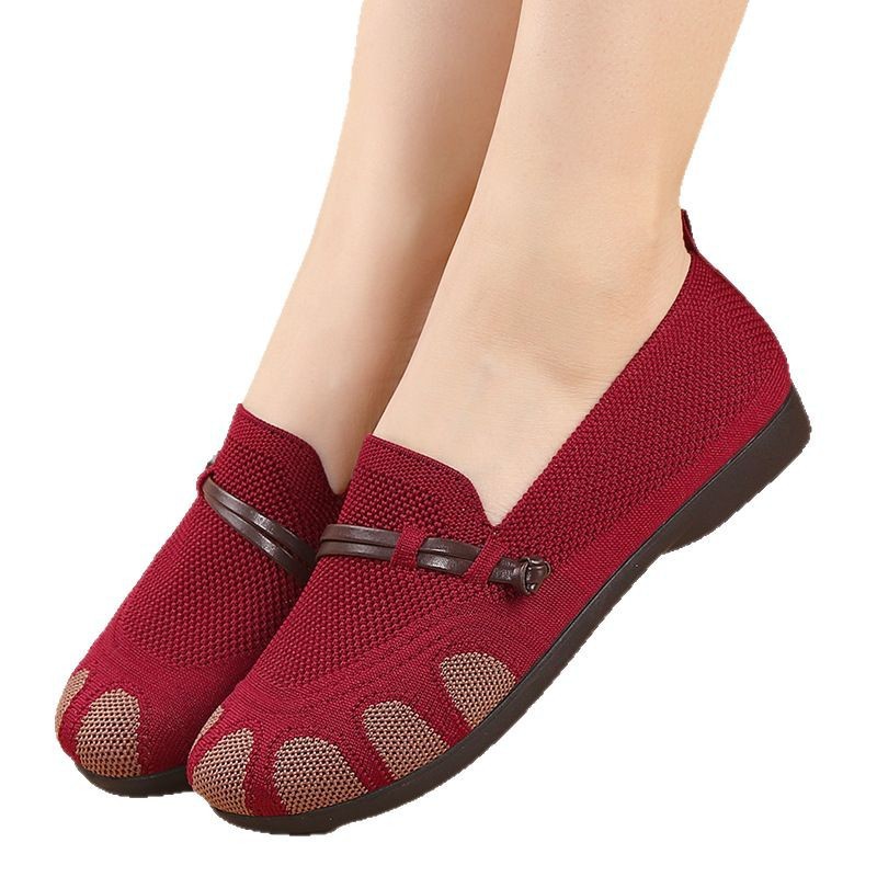 Wholesale and cross-border export of new women's shoes for Spring/Summer 2025, ethnic style, one-foot fisherman's shoes, breathable mom shoes Specification drawing