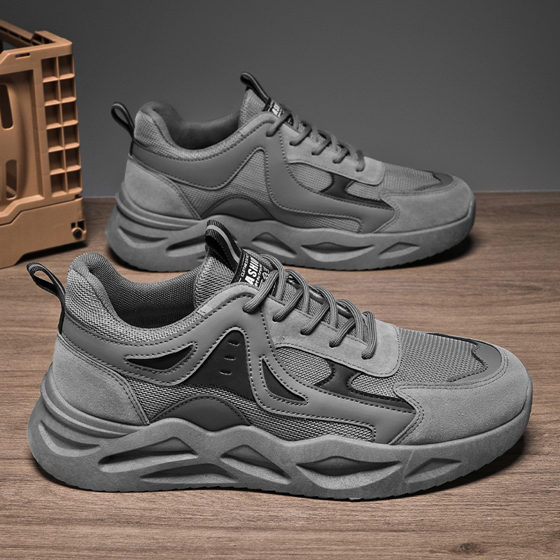 New men's shoes for spring 2025: Breathable mesh shoes, men's sports shoes, trendy and versatile thick-soled casual dad shoes Application Scenario