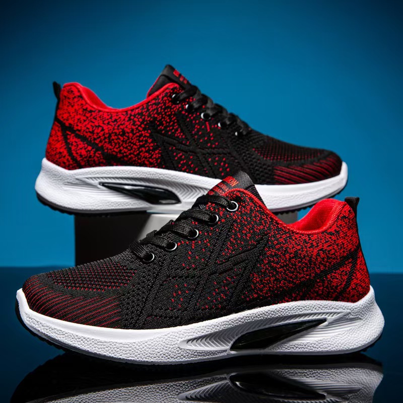 New men's sports shoes, soft-soled comfortable running shoes, breathable flying fabric shoes, cross-border bestsellers for foreign trade, sports and casual shoes Specification drawing