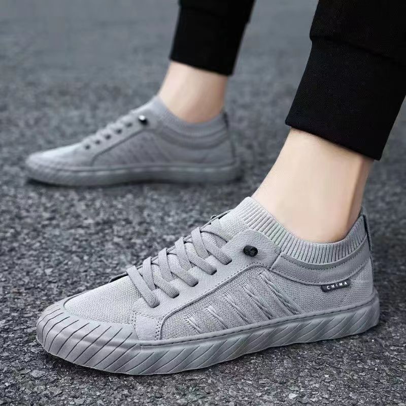 2025 Men's shoes, men's casual shoes, summer trend flat construction site shoes, breathable one-foot campus sports shoes details Picture