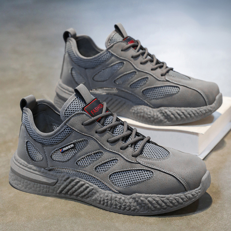 Summer new breathable and perforated mesh shoes for men, men's anti-slip soft-soled sports shoes, casual work shoes Specification drawing