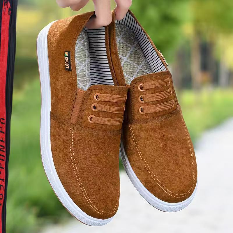 Lazy canvas shoes for men, new Beijing cloth shoes for men, men's rest shoes, one-foot breathable shoes for men wholesale Specification drawing