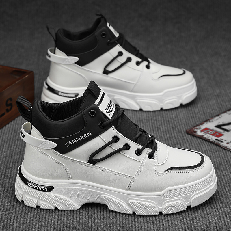 New high-top Dr. Martens boots for men in autumn, trendy and versatile, work clothes for construction sites, anti-slip casual short boots Specification drawing