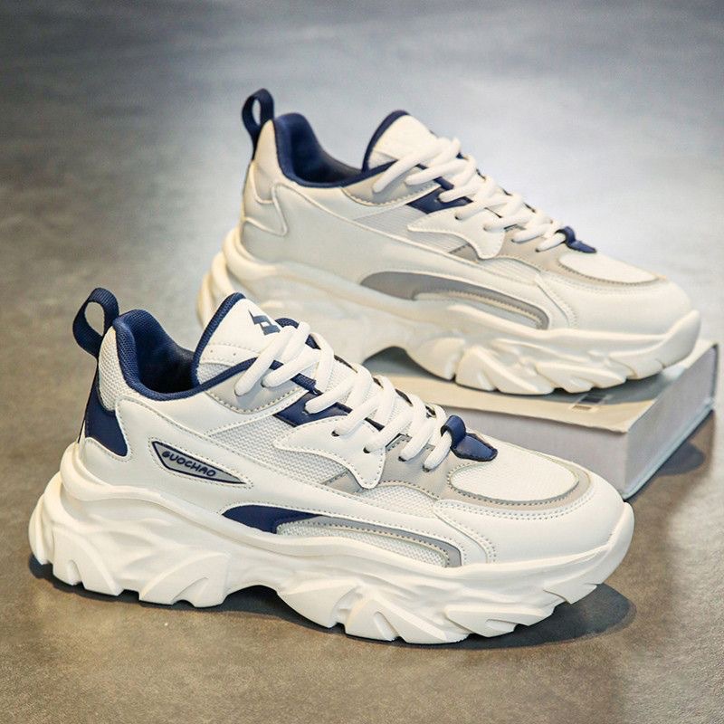 Summer men's shoes 2024 new breathable mesh shoes for men, trendy and versatile thick-soled sports shoes, casual dad shoes for men full figure