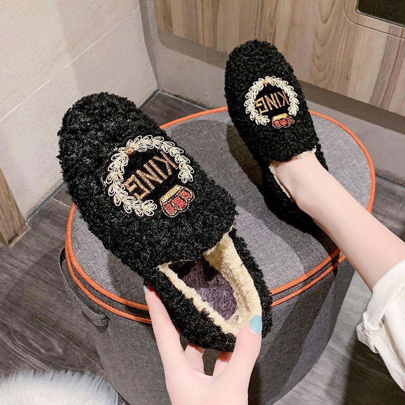 Autumn and winter new style woolen shoes for women, Korean style popular women's shoes, solid color cotton shoes, soft-soled and fleece women's shoes, one-piece consignment details Picture