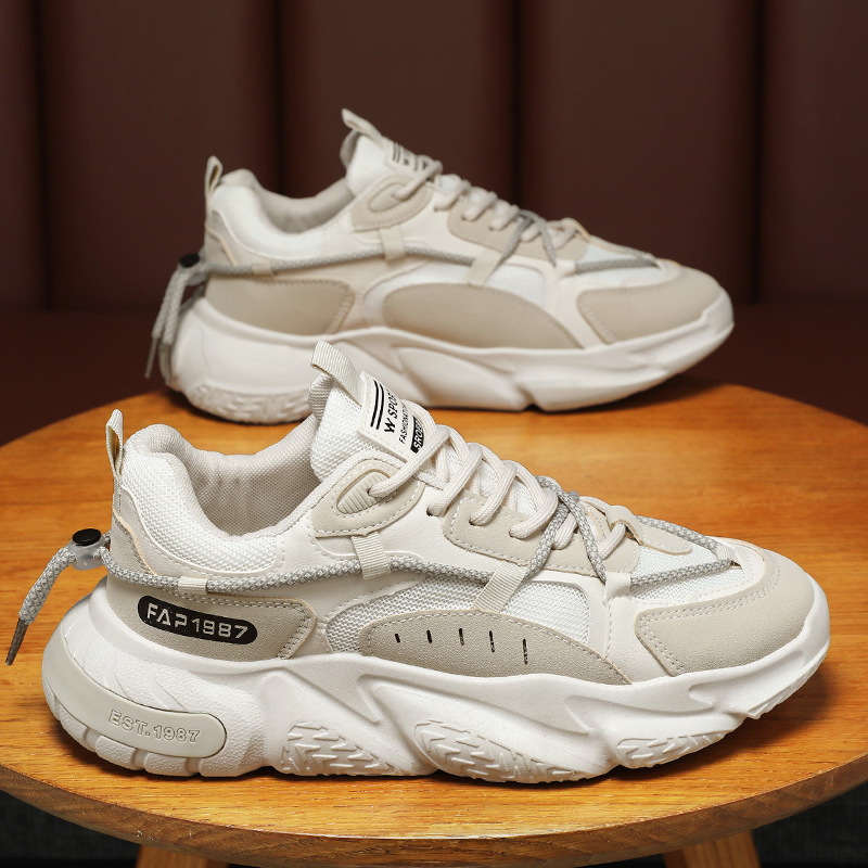 Spring new breathable mesh sports shoes for men, Korean style trendy and versatile, height-increasing running casual dad shoes Specification drawing