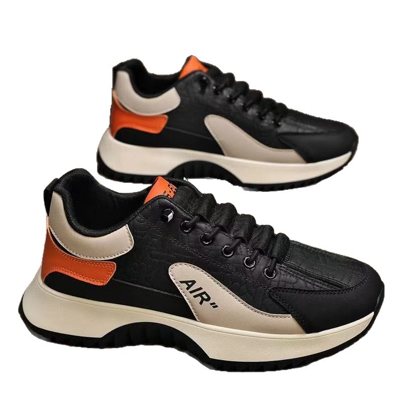Men's shoes 2025 new style trendy and versatile leather casual board shoes, men's one-step dad shoes, sports men's shoes for export Item Picture