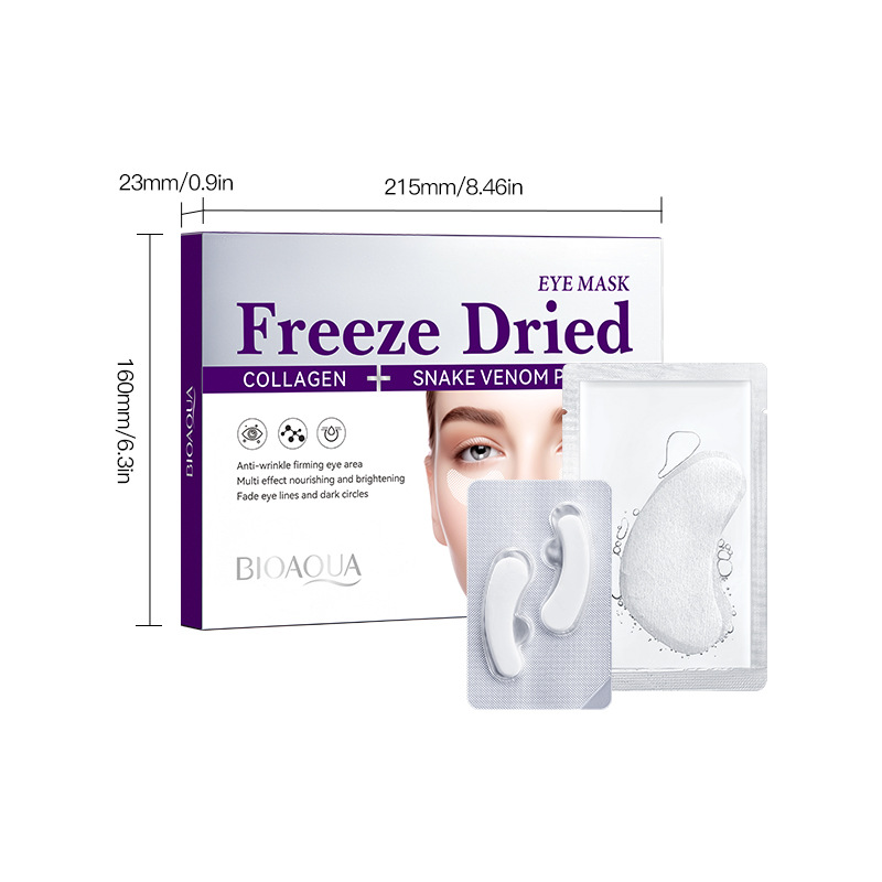 Full English BIOAOUA Collagen snake venom Peptide Anti-Wrinkle freeze-dried Eye Mask Moisturizing Eye Mask cross-border export wholesale Item Picture