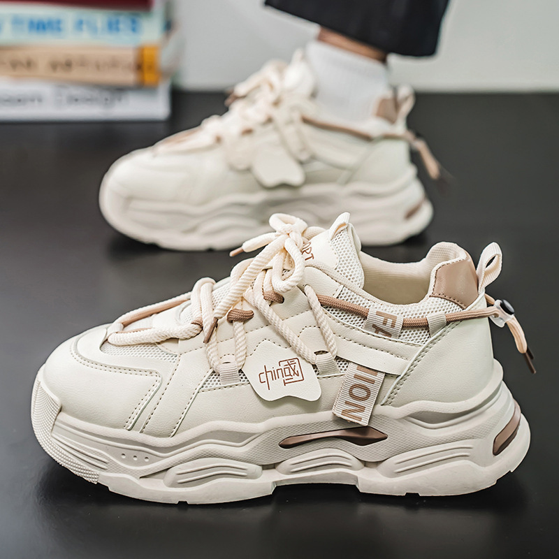 Men's shoes 2025 Spring New breathable mesh shoes, men's trendy and versatile thick-soled sports shoes, casual dad trendy shoes Application Scenario