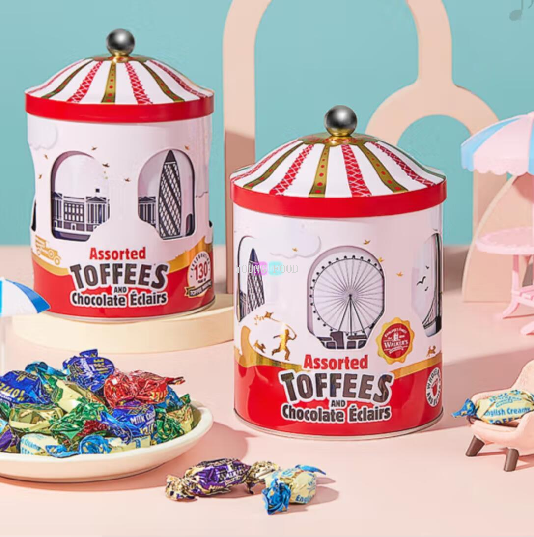 批发包邮！英国进口休闲零食糖果 沃尔克斯音乐罐什锦太妃糖208g详情5