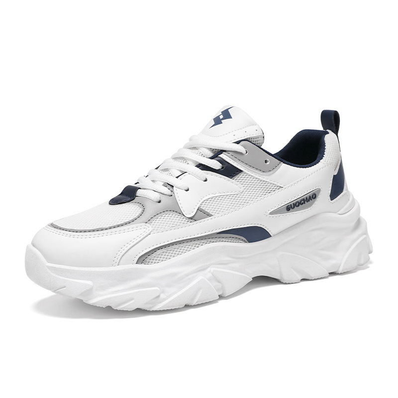 New breathable mesh shoes for men in spring and summer, Korean style trendy and versatile height-increasing sports shoes, casual dad shoes Item Picture