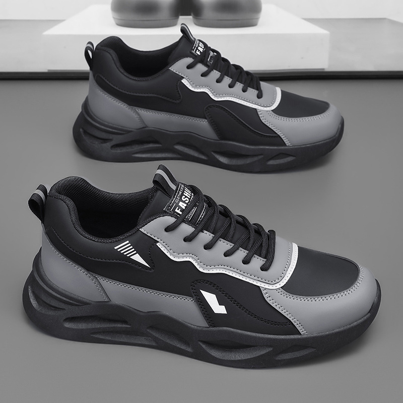 New men's safety shoes for spring 2025, breathable shoes, men's anti-slip and wear-resistant thick-soled sports and casual dad shoes Specification drawing