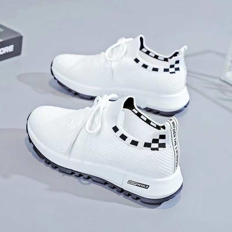 Women's shoes 2024 new style versatile white sneakers, net shoes, casual shoes, children's flying weaving breathable sports shoes, factory wholesale shoes Application Scenario