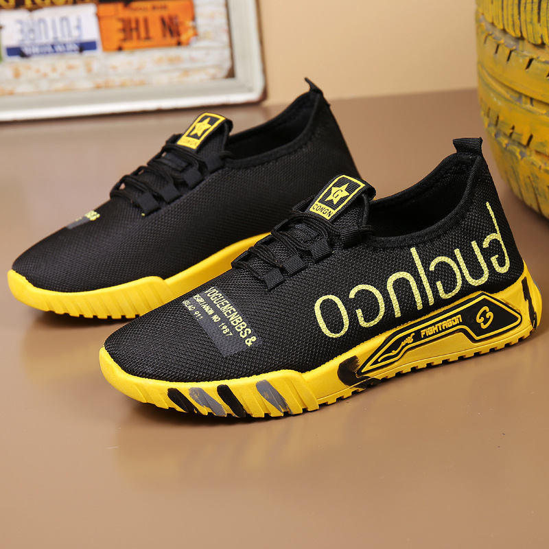 Wholesale men's shoes for the 2023 summer new style of Fei-woven sports shoes, men's breathable mesh fabric shoes Application Scenario