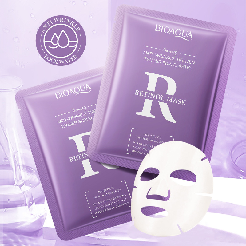 All-english BIOAOUA Retinol Moisturizing and Firming Facial mask Cross-border export wholesale Item Picture