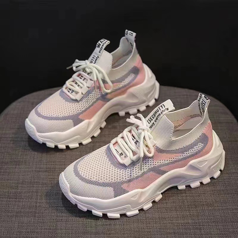 New Spring 2025 shoes: Women's breathable casual shoes, student fashion dad shoes, wholesale sports shoes from the manufacturer full figure