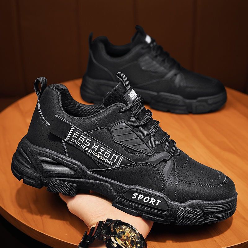 New breathable and waterproof work shoes for men, construction site work shoes, thick-soled sports board shoes and trendy shoes for the autumn of 2024 details Picture