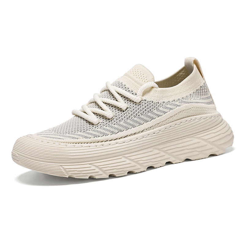 Summer men's breathable mesh shoes, men's sports shoes, Korean style versatile thick-soled anti-slip casual shoes, running dad shoes Item Picture
