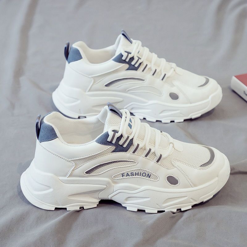 New men's shoes for Spring 2024: Breathable mesh shoes, Korean style versatile men's sneakers, dad trendy shoes full figure