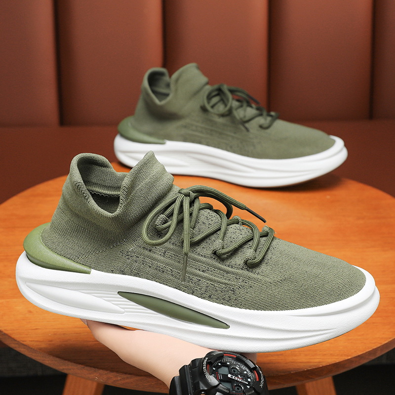 New summer men's shoes: Breathable mesh coconut shoes, Korean style versatile thick-soled woven sports shoes, casual dad shoes Application Scenario