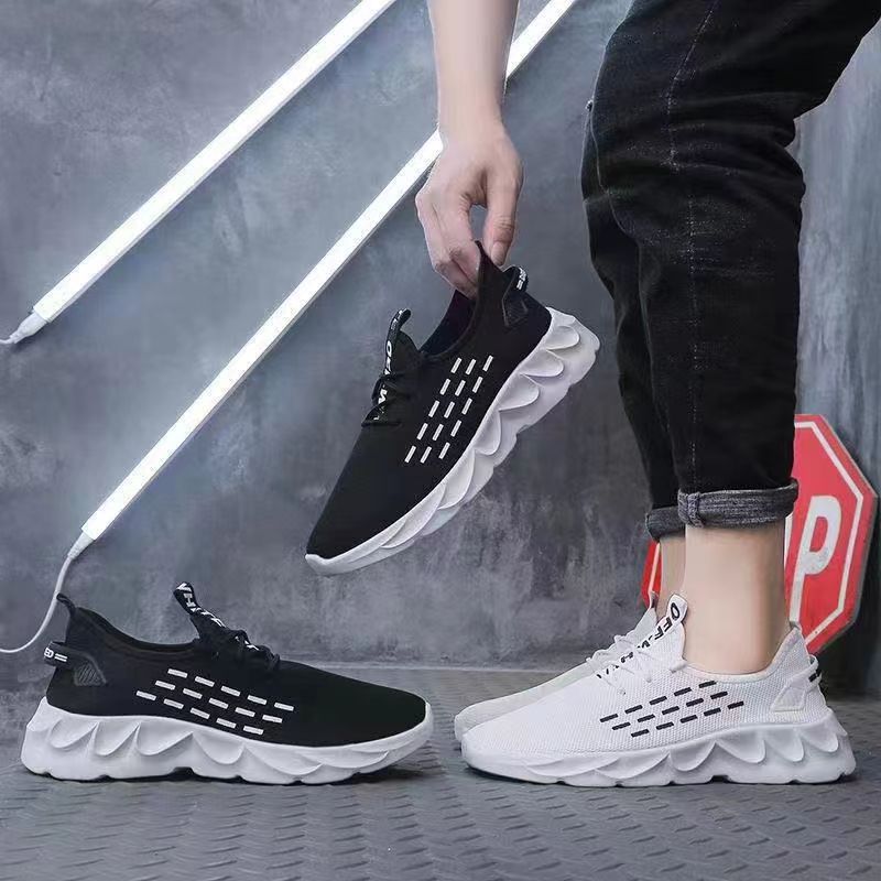 Wholesale of new breathable men's shoes for summer 2024, trendy mesh fabric sports running and youth sports shoes Specification drawing