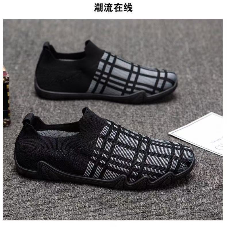Cross-border distribution of 2025 new spring and summer breathable soft-soled old Beijing cloth shoes, Feizi casual mesh shoes, flat for men details Picture