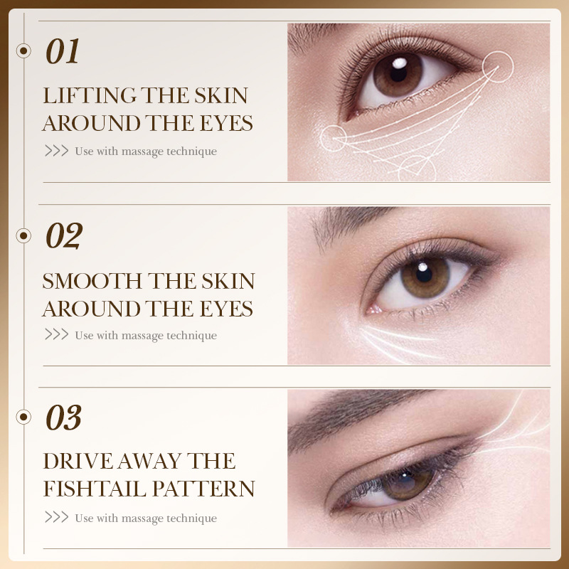 All-english ZOZU24K Gold Hyaluronic Acid Multi-Effect Eye Cream Moisturizing and Hydrating Eye Area Eye Cream Cross-border export wholesale Specification drawing
