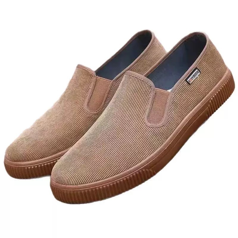 Men's summer breathable canvas shoes, men's casual one-step low-top comfortable soft-soled work shoes for export wholesale Item Picture