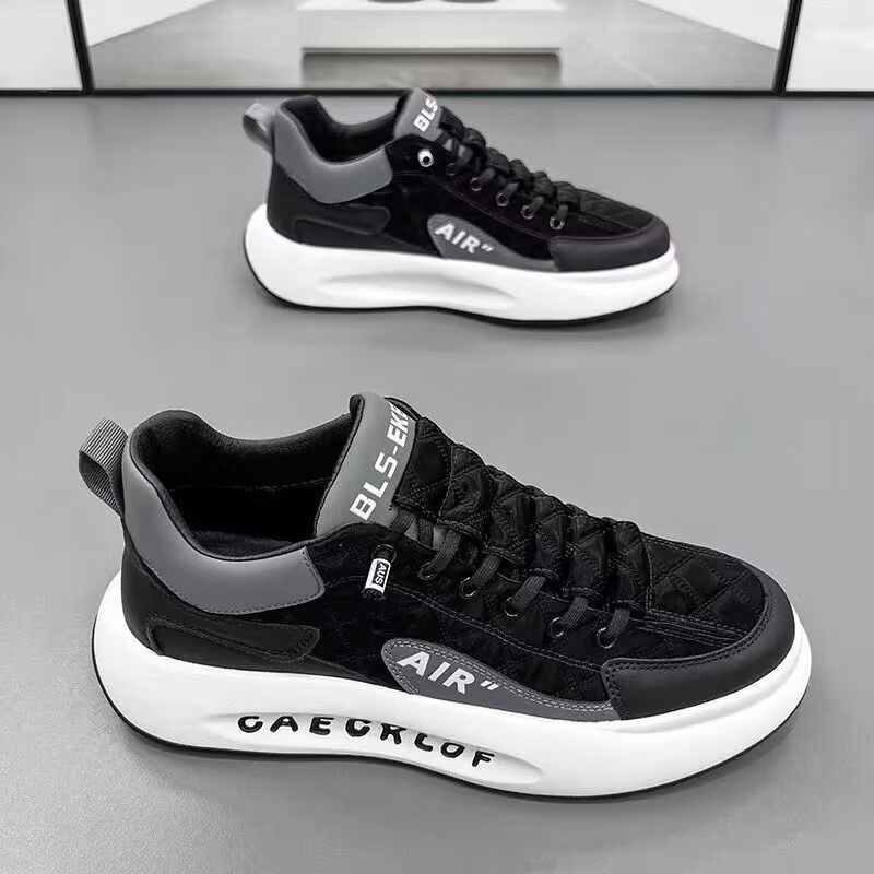 Men's winter 2025 new men's thick-soled sports running casual height-increasing Dad Forrest Gump trendy shoes little white board shoes Specification drawing