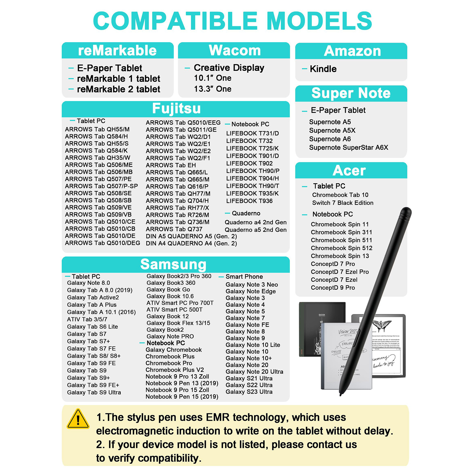 【 In Stock 】Note Stylus 4096-level pressure-sensitive anti-mis-touch is suitable for Samsung Stylus Tab electromagnetic pen Application Scenario
