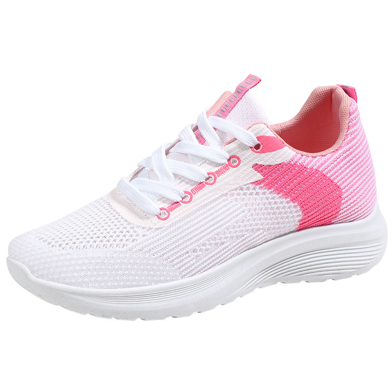Autumn striped fish silk screen fabric women's sports shoes, light and shallow women's single shoes, flying woven fabric old Beijing walking shoes Specification drawing