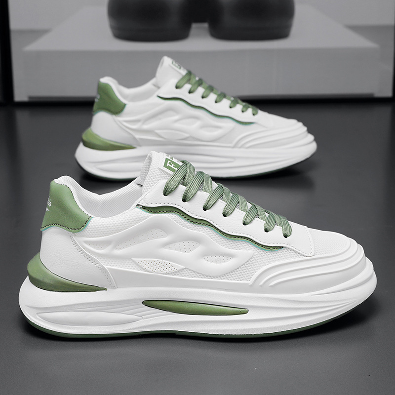 Summer men's shoes 2024 new breathable mesh white sneakers, men's trendy and versatile sports shoes, casual dad trendy shoes details Picture