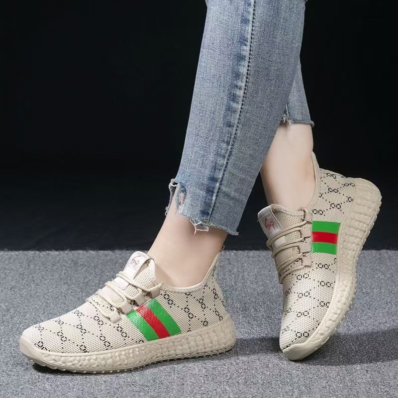 2024 New Feizi sports women's shoes Spring Breathable mesh shoes Fashionable and versatile women's coconut shoes Thin student style full figure