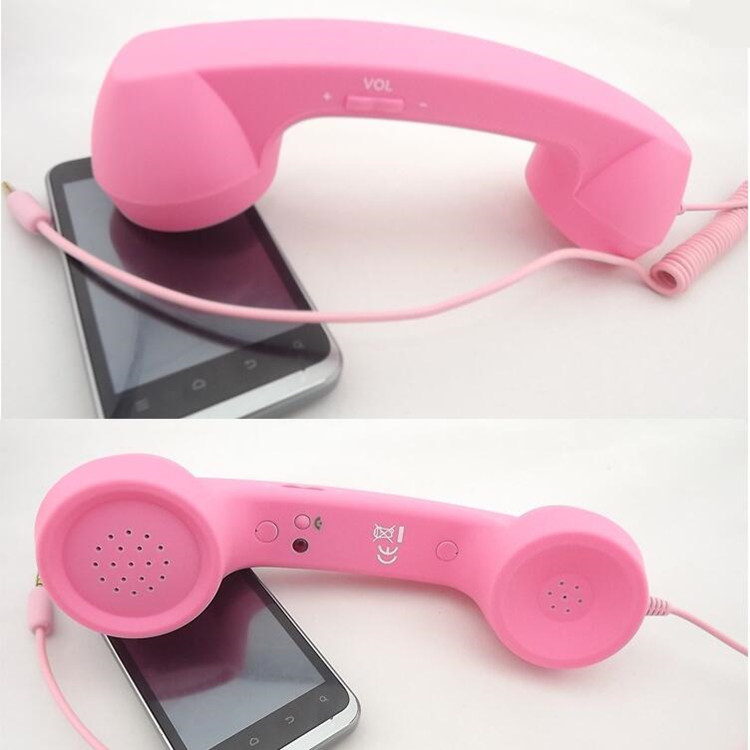 Mini large earphones with 3.5mm connectors, mobile phone earphones of mobile phone size, retro headphones and microphones in stock from the manufacturer Item Picture