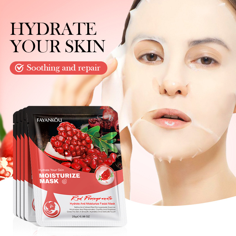 All-english FAYANKOU Pomegranate Moisturizing and Hydrating Mask Cross-border export wholesale details Picture