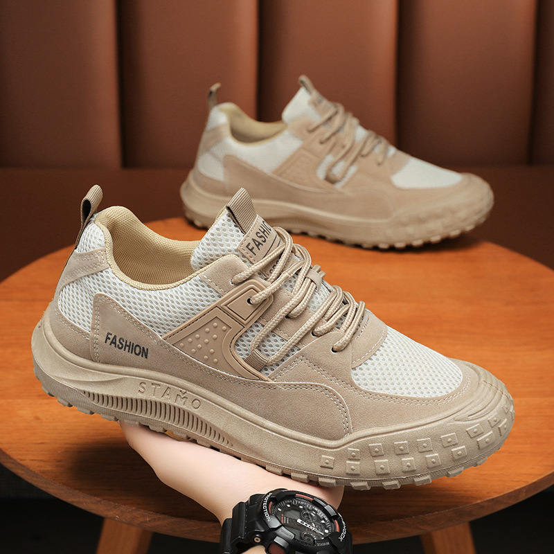 Summer new breathable mesh shoes for men, anti-slip and wear-resistant, construction site work, casual hiking shoes for men Application Scenario