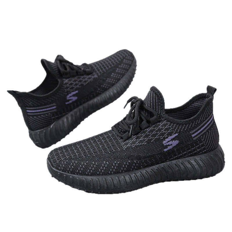 In 2025, women's sporty casual coconut shoes are popular, and breathable fei-woven sports shoes are in vogue. Wholesale of comfortable women's shoes for trendy women Item Picture