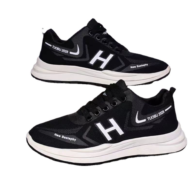 Men's Shoes 2024 New style sports men's shoes, Four Seasons Flying Weaving breathable running shoes, casual sports men's export wholesale Item Picture