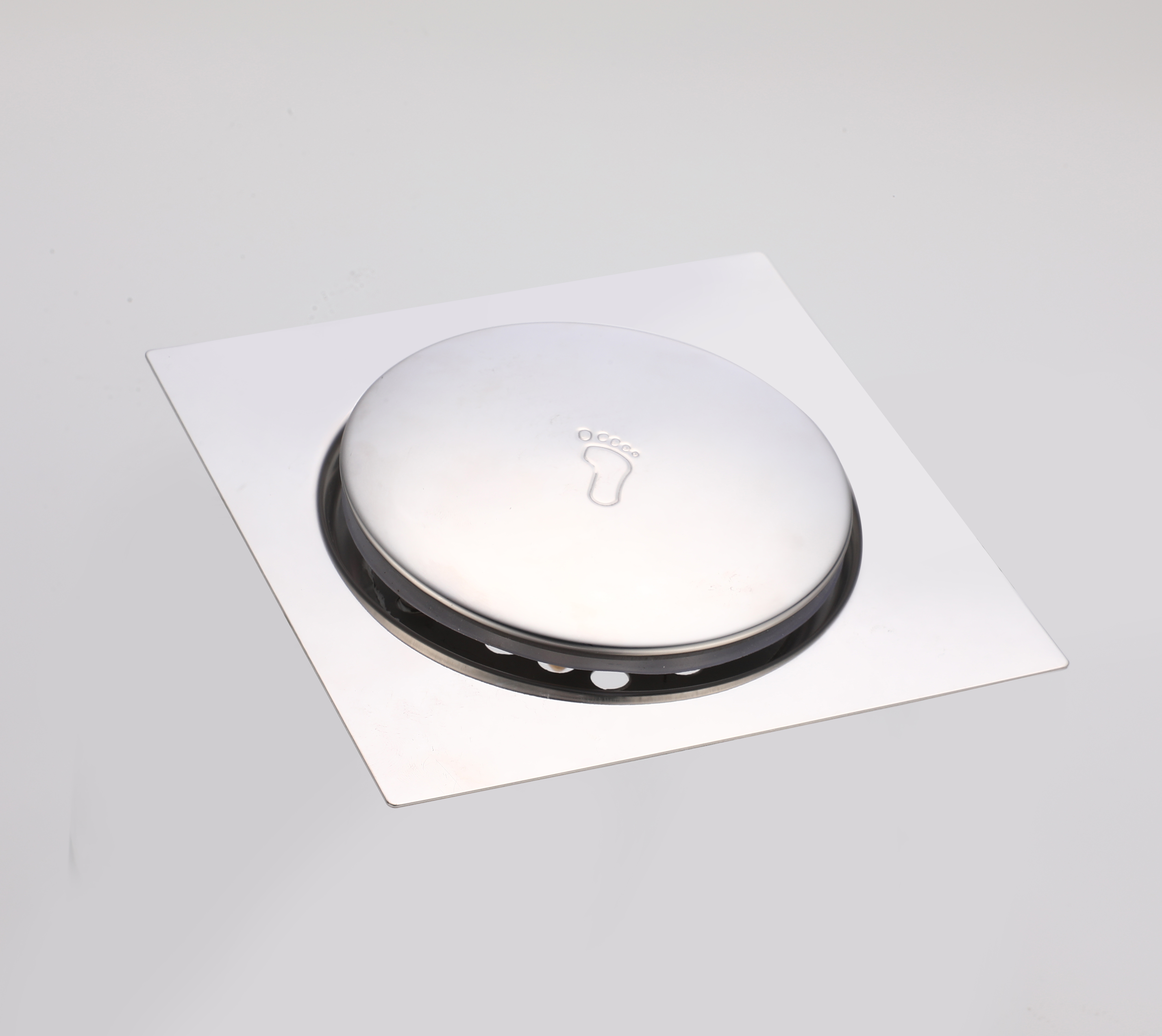 15*15 20*20 10*10 不锈钢201 304弹跳地漏 20年地漏工厂直销  脚印弹跳