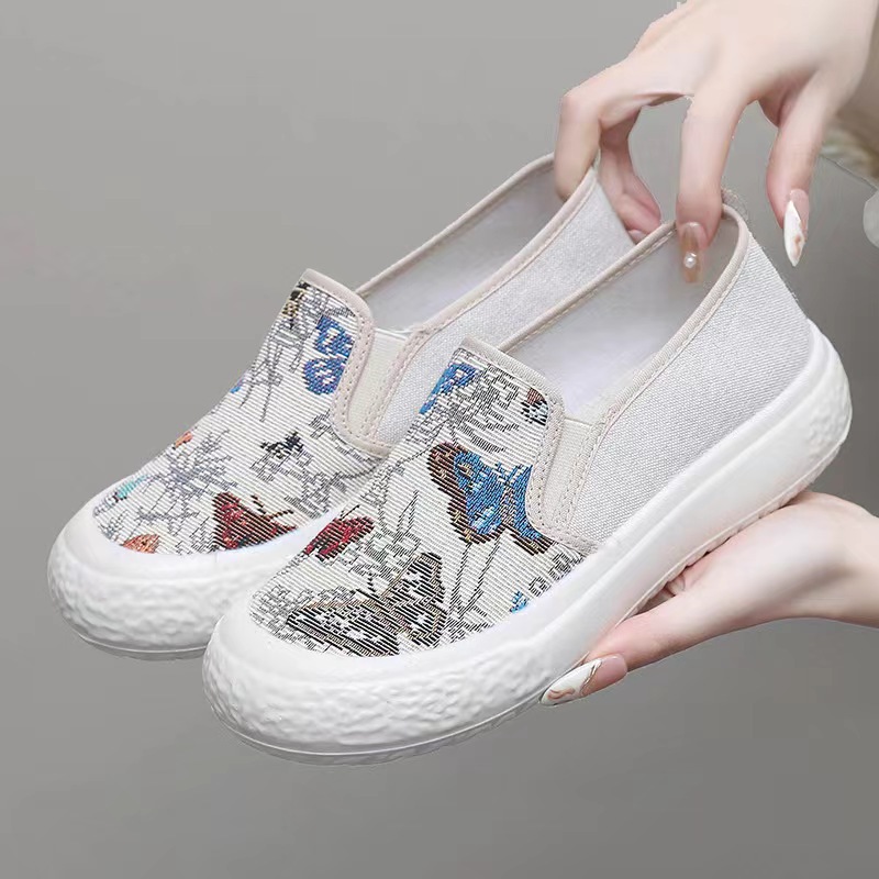 Women's cloth shoes 2025 Spring/Summer new Korean version fisherman shoes, casual and comfortable, single shoes breathable, wholesale one-step women's shoes details Picture