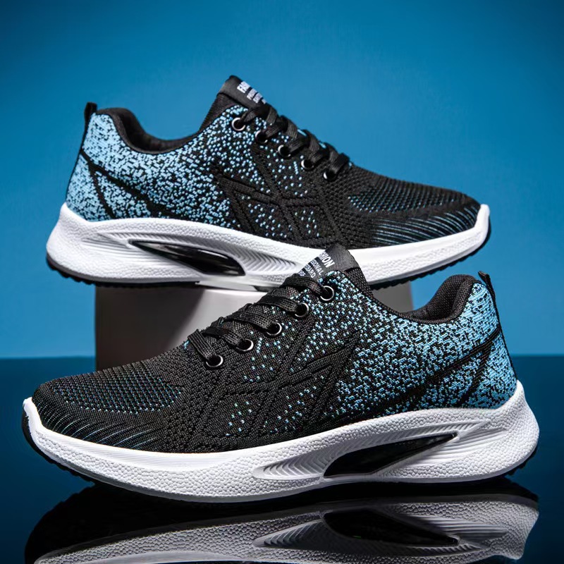 New men's sports shoes, soft-soled comfortable running shoes, breathable flying fabric shoes, cross-border bestsellers for foreign trade, sports and casual shoes full figure