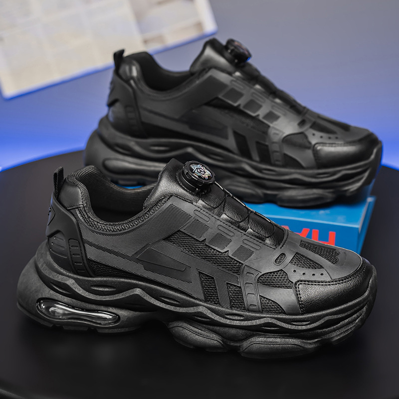 Spring men's shoes 2025 new breathable white sneakers, men's trendy and versatile thick-soled sports shoes, casual dad shoes details Picture