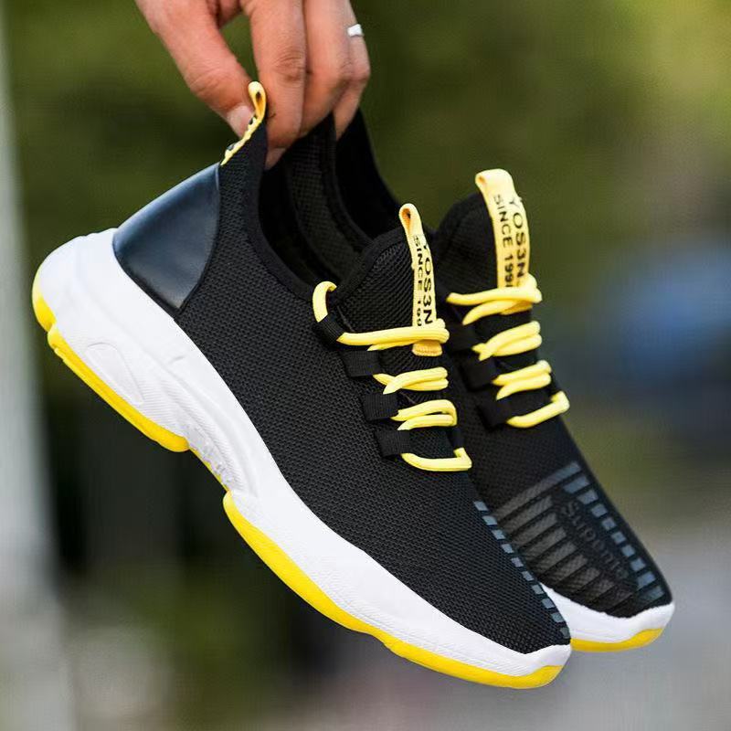 2024 new style sports shoes, soft-soled Korean-style trendy mesh with cutout, wholesale single shoes, lace-up, comfortable and lightweight running shoes details Picture