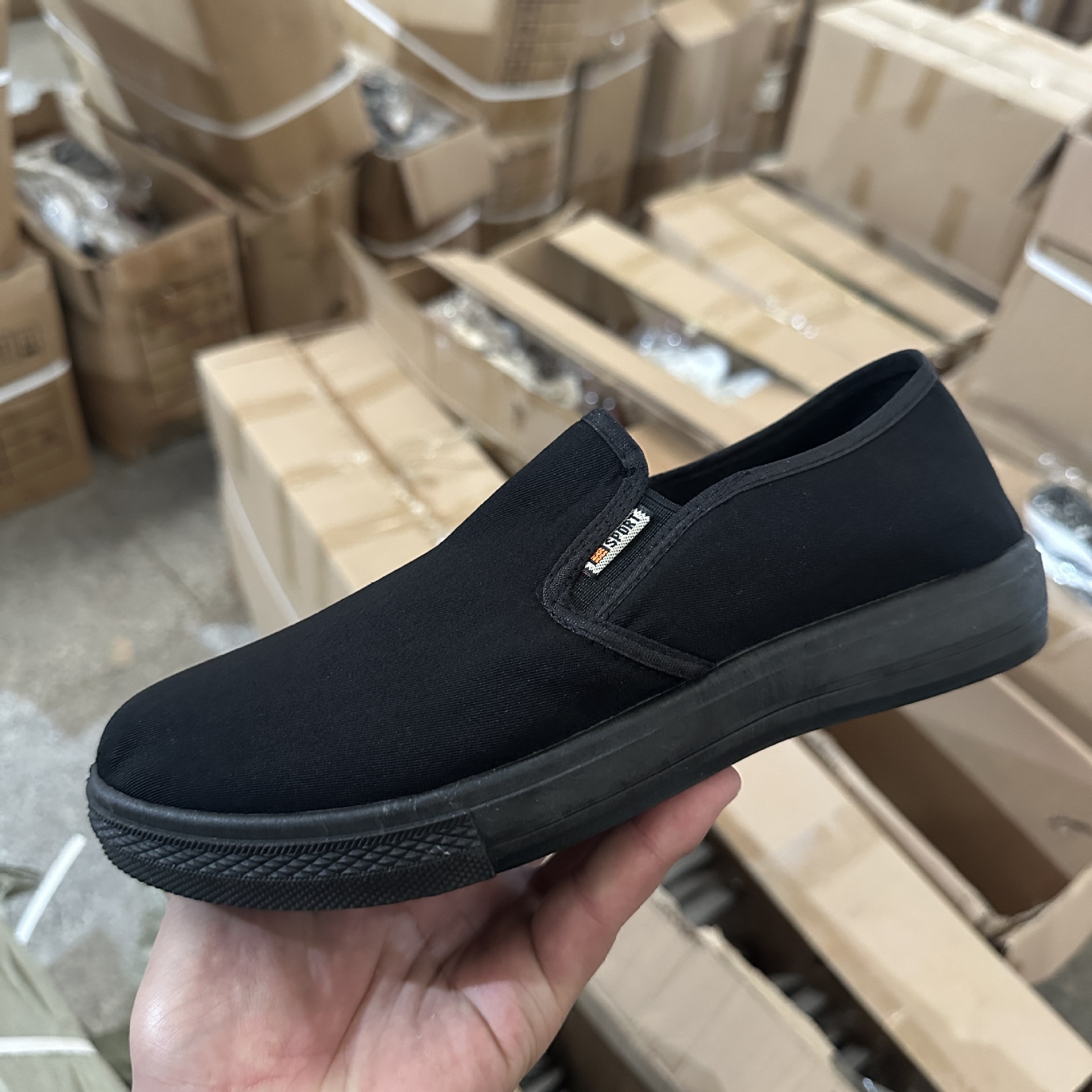 Factory direct sales of old Beijing cloth shoes, men's breathable black cloth shoes, durable and comfortable, work dad shoes, driver shoes wholesale details Picture