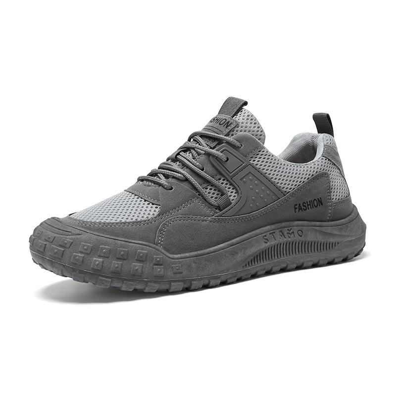 Summer new breathable mesh shoes for men, anti-slip and wear-resistant, construction site work, casual hiking shoes for men Item Picture