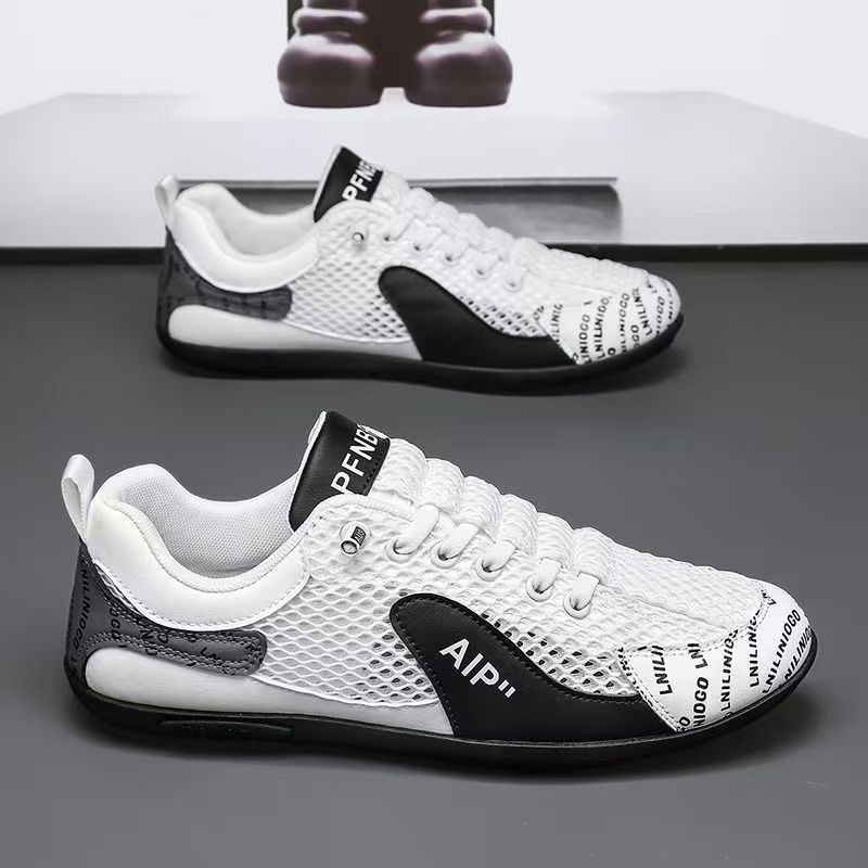 The 2025 new style of Doudou shoes, men's low-top shoes, trendy, fashionable and casual Korean-style lazy person's set, can be worn on one foot for export wholesale full figure