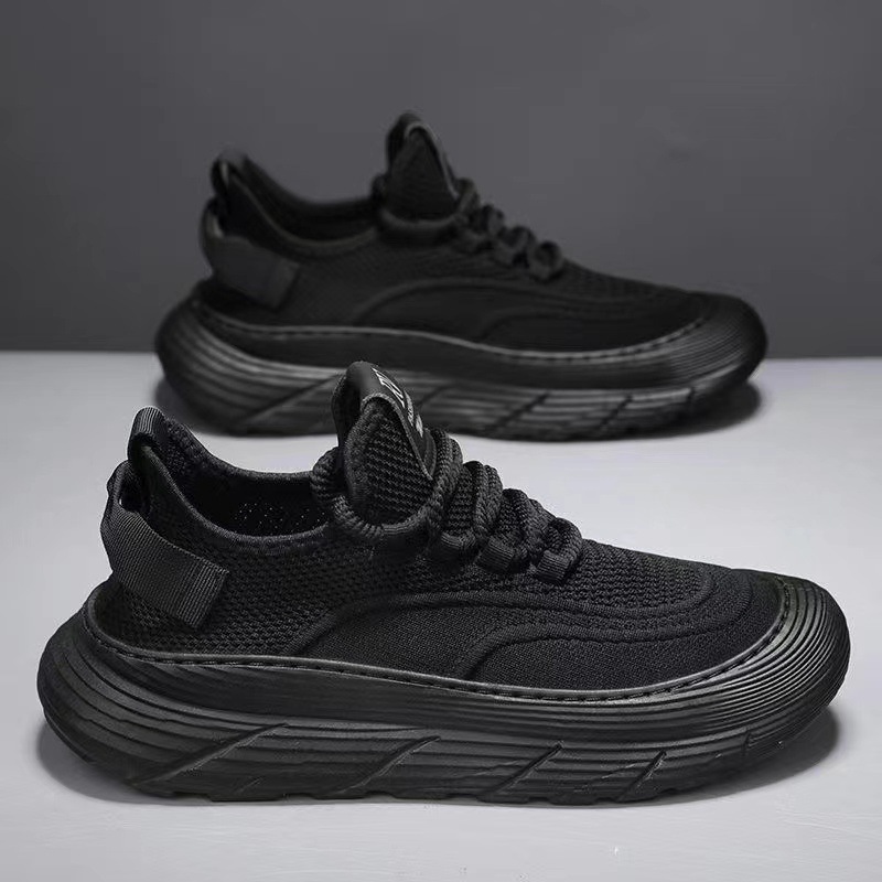 Men's 2025 summer new style men's shoes thick-soled flying fabric breathable mesh casual sports dad shoes factory wholesale one piece Application Scenario