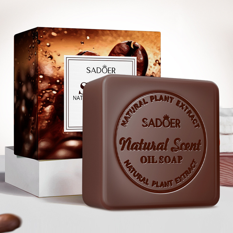 SADOER natural coffee essential oil soap for cleansing the body, universal handmade soap, cross-border export wholesale details Picture