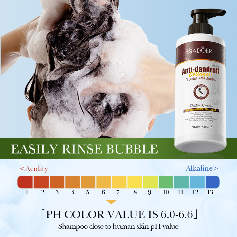Cross-border wholesale of SADOER Collagen anti-dandruff, oil-control and Repairing Shampoo Specification drawing